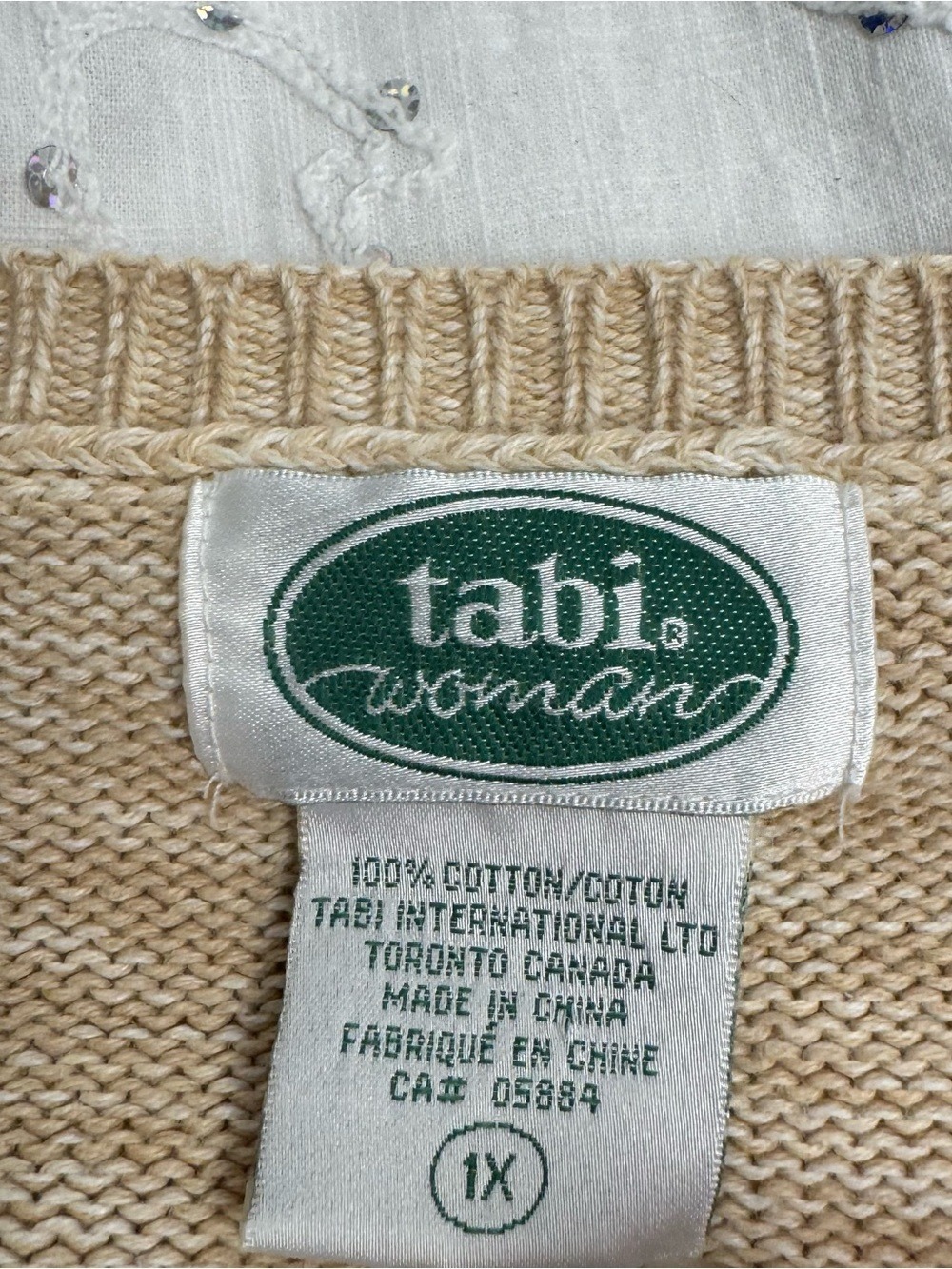Vintage Tabi Gardener Theme Cotton Cardigan Grandmacore Cottagecore 1X - Picture 5 of 6